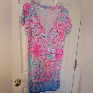 Lilly Pulitzer VERY Bright Gorgeous Floral Dress XL